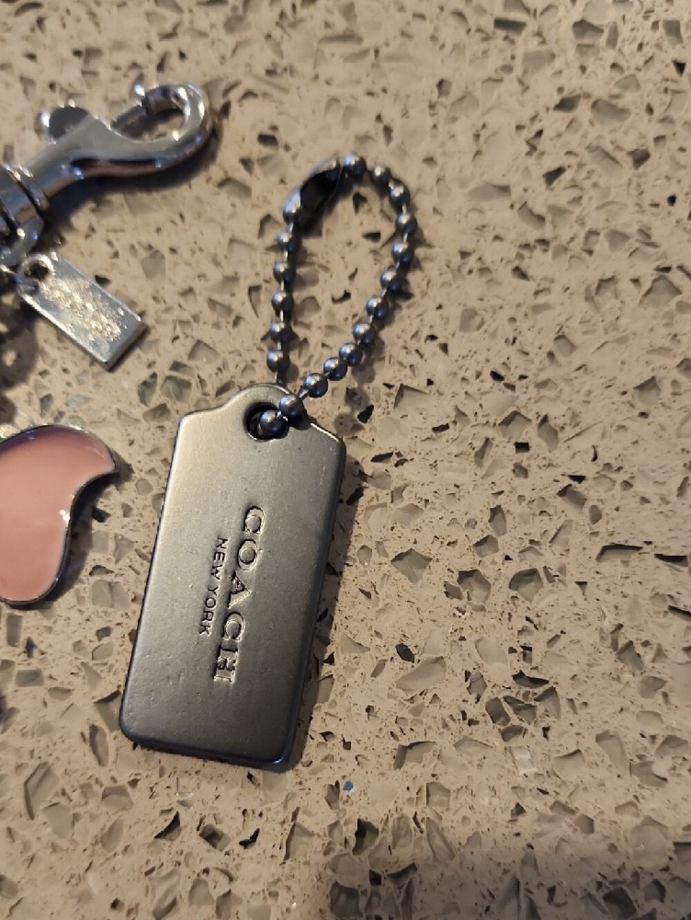 Coach Style Silver Dumbo Keychain with Pink Ears And Hangtag Combo - Picture 2 of 5